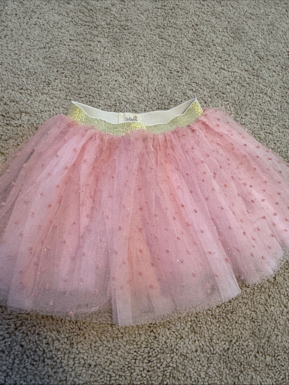 Tullabee Shimmer Pink Dot Tulle Skirt - Excellent Condition
